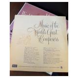 Two vintage multi-LP classical box sets including a Voice of Music “Collector’s Edition” 25th Anniversary set (8 LPs) and Reader’s Digest / RCA “World’s Great Music of the Composers” col