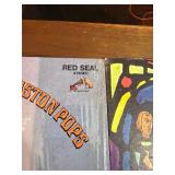 collection of vintage vinyl records, primarily released on the RCA Victor Red Seal label featuring classical and orchestral music performances