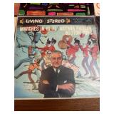 collection of vintage vinyl records, primarily released on the RCA Victor Red Seal label featuring classical and orchestral music performances