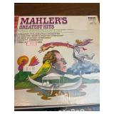 This collection of vintage RCA Victor vinyl records features classical music and big band performances from the mid-20th century.