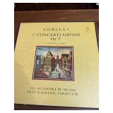 collection of classical music vinyl records.