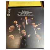 collection of classical music vinyl records.