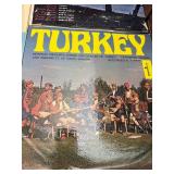 vintage international/world music LPs featuring a diverse mix of cultural recordings from India, China, Turkey, Brazil, and global folk tradition