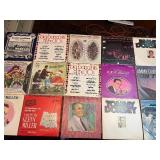 Vintage big band and jazz LP collection featuring well-known artists including Glenn Miller, Jimmy Dorsey, Buddy Morrow, and Tommy Dorsey, along with multiple “Big Band Hits of the 30s”