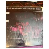 Vintage big band and jazz LP collection featuring well-known artists including Glenn Miller, Jimmy Dorsey, Buddy Morrow, and Tommy Dorsey, along with multiple “Big Band Hits of the 30s”