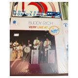 Vintage big band and swing LP collection featuring iconic artists including Glenn Miller, Buddy Rich, Guy Lombardo, and the Chesterfield Orchest