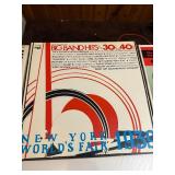 Vintage big band and swing LP collection featuring iconic artists including Glenn Miller, Buddy Rich, Guy Lombardo, and the Chesterfield Orchest