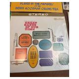 Vintage big band and swing LP collection featuring artists such as Benny Goodman, Les Elgart, Russ Morgan, and various big band orchestras