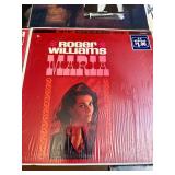 LP collection centered around pianist Roger Williams, featuring multiple albums including Born Free, Near You, Yellow Bird, Golden Hits, and other popular releases,