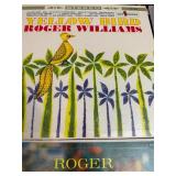 LP collection centered around pianist Roger Williams, featuring multiple albums including Born Free, Near You, Yellow Bird, Golden Hits, and other popular releases,