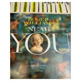 LP collection centered around pianist Roger Williams, featuring multiple albums including Born Free, Near You, Yellow Bird, Golden Hits, and other popular releases,
