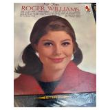 LP collection centered around pianist Roger Williams, featuring multiple albums including Born Free, Near You, Yellow Bird, Golden Hits, and other popular releases,