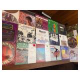 Vintage classical LP collection featuring well-known composers including Brahms, Handel, Mozart, Vivaldi, Gershwin, and Beethoven,