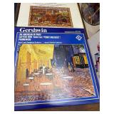 Vintage classical LP collection featuring well-known composers including Brahms, Handel, Mozart, Vivaldi, Gershwin, and Beethoven,