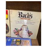 Vintage classical LP collection featuring well-known composers including Brahms, Handel, Mozart, Vivaldi, Gershwin, and Beethoven,