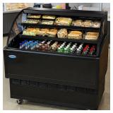 MSRP $8,500 Federal Industries LPRSS4-2 Low Profile Refrigerated Deli Specialty Display Case w/Night Cover, 48" Wide Mobile Merchandiser on Casters, Self-Serve/Service Counter, Grocery Bakery Café Co