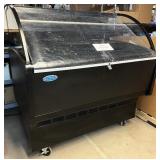 MSRP $8,500 Federal Industries LPRSS4-2 Low Profile Refrigerated Deli Specialty Display Case w/Night Cover, 48" Wide Mobile Merchandiser on Casters, Self-Serve/Service Counter, Grocery Bakery Café Co