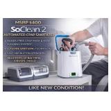 MSRP $400 SOCLEAN 2 AUTOMATED CPAP SANITIZER *HANDS-FREE CPAP MASK & HOSE CLEANING SYSTEM w/OZONE SANITIZING TECHNOLOGY, EASY ONE-BUTTON OPERATION KILLS 99.9% OF BACTERIA/VIRUSES/MOLD – LIKE NEW