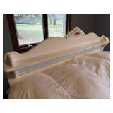 Wooden Full Size Bed Frame, Mattress, Pillows, & Blankets