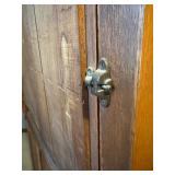 Antique Oak Wood 3 Drawer Dresser With Large Mirror