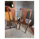 Set of 2 Solid Quarter Sawn Oak Desk Chair / Sidechair
