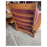 Slat Mission Morris Chair with Adjustable Back & Ottoman