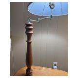 Vintage Solid Oak Magazine Storage Lamp Table