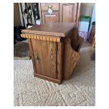 Side Table Magazine Rack W/ Pullout Shelf