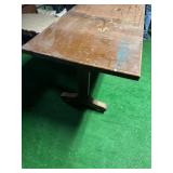 Vintage 1900’s Solid Oak Wood Table- Library Table From Tech High School - Great To Refinish