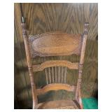 Antique Pressed Back Cane Seat Chair
