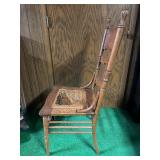 Antique Pressed Back Cane Seat Chair