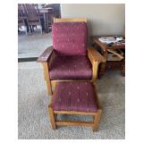 Slat Mission Morris Chair with Adjustable Back & Ottoman