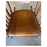 Vintage Solid Oak Rocking Chair