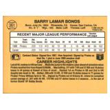 1987 Donruss Barry Bonds Rookie Card MLB Legend and Home Run King