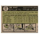 1961 Topps - Jim Kaat #63 Minnesota Twins MLB Hall of Fame