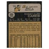 1973 Topps - Rod Carew #330 Minnesota Twins Legend and Hall of Fame