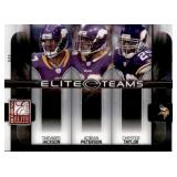 2008 Donruss Elite Adrian Peterson, Chester Taylor, Tarvaris Jackson #'d /800