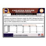 2008 Topps Chester Taylor #90 GOLD PARALLEL #'d /2008
