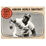 1968 Topps World Series Game #4 Bob Gibson Card #154