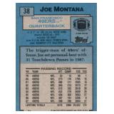 1988 Topps - Joe Montana #38 San Francisco 49ers Legend NFL Hall of Fame