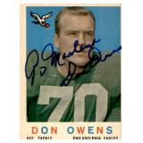 1959 Topps Don Owens #47 Green Bay Packers Vintage