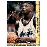 Shaquille O'Neal Rookie Card #'d to 25,000 Gold Signature Version