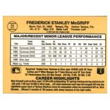 1987 Fred McGriff [Base] #31 Rookie Card