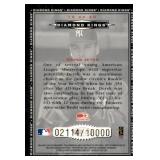 1997 Donruss Diamond Kings Derek Jeter Insert Card Serial #'d 2114/10000