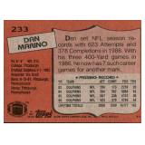1987 Topps - Dan Marino #233 Early Career Card
