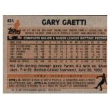 1983 Topps - Gary Gaetti #431 (RC) Rookie Card