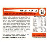 1996 Topps - Mickey Mantle Commemorative Reprints Mickey Mantle #4 1954 Bowman