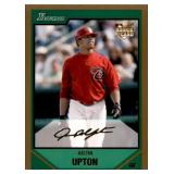 2007 Bowman Rookie Card Gold Parallel Justin Upton