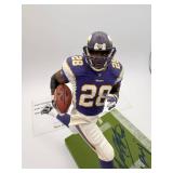 Adrian Peterson Autographed Player Figurine, Comes With Certificate of Authenticity for the Autograph, Figurine is in Great Shape, 'All Day' Inscription in the Autograph Minnesota Vikings Legendary Ru