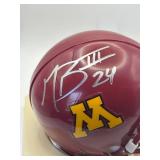 Marion Barber Autographed Minnesota Gophers Mini Helmet, Rare College Memorabilia Autograph From a Franchise/Fan Favorite, Comes with Metal Nameplate and Original Box